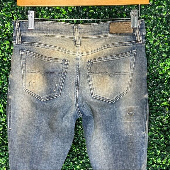 Diesel Grupee Distressed Thrashed Low Rise Skinny Denim Jeans Sz 27 - Picture 6 of 11